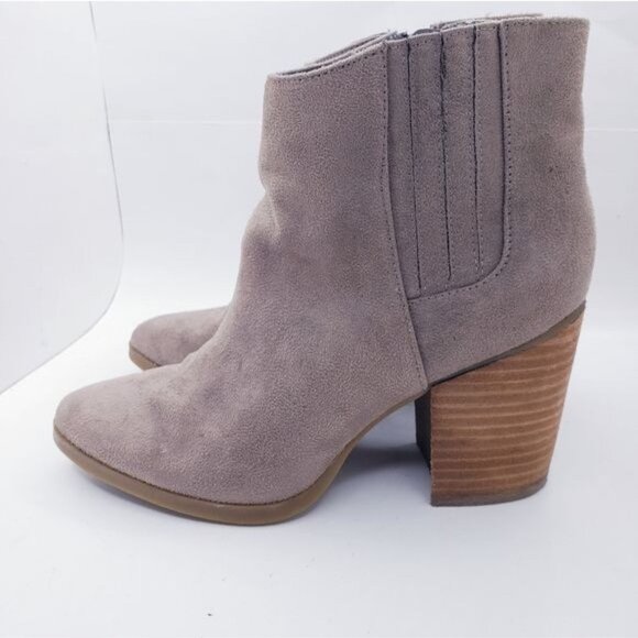 Madden Girl Taupe Shaakerr Faux Suede Leather Ankle Boots Women's Size 6.5 - Picture 5 of 14
